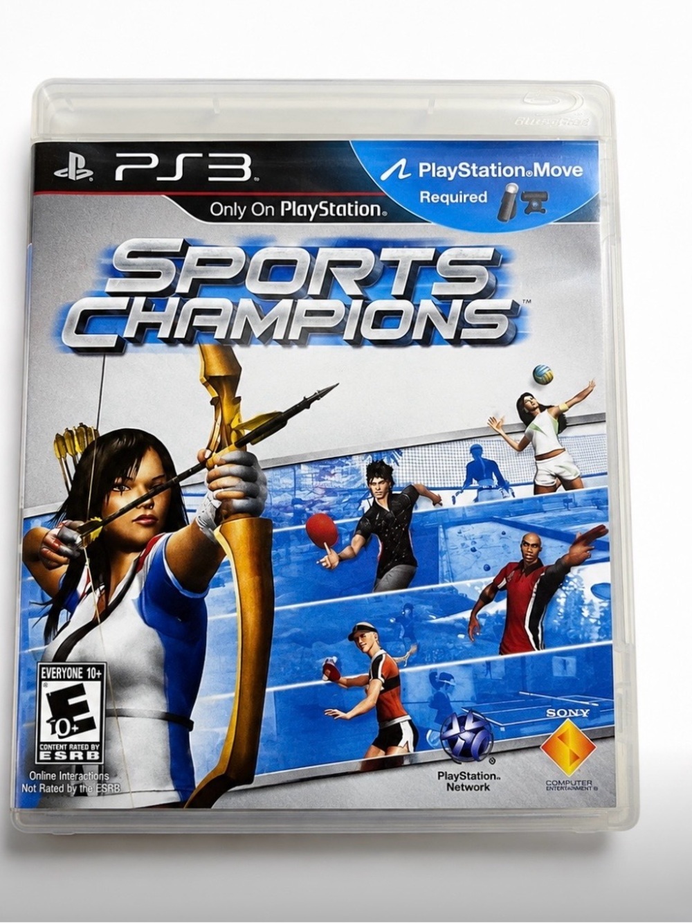 Sony Sports Champions - Blue and White Athletic Game Art
